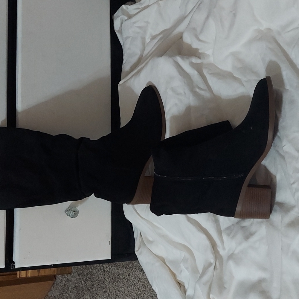 Black Zip Up Dress Boots